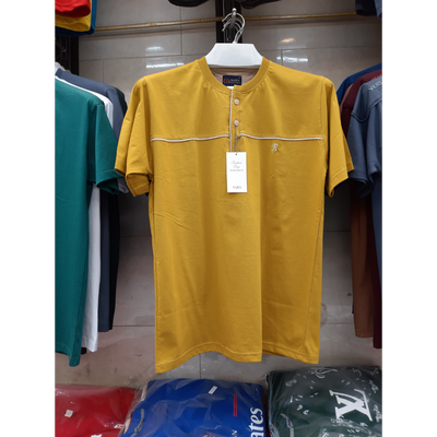 تیشرت مردانه یقه دیپلمات SABA مدل دکمه‌دار