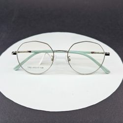 فریم عینک طبی گرد دخترانه و پسرانه نقره ای مدل T1172