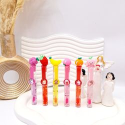 برق لب رنگی طرح خودکاری مدل میوه ای برند Barin