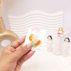 کش مو 2 تایی طرح دخترانه خرسی و میوه ای