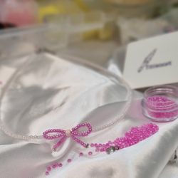 گردنبند پاپیون منجوقی کد 1