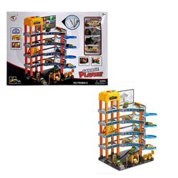 اسباب بازی مدل ست پارکینگ همراه آسانسور طرح 5 طبقه موزیکال چراغدار باطری خور کد P9488A/2