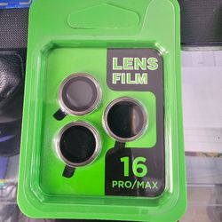 گلس لنز اورجینال اپل آیفون 16promax رنگ نقره ای مشکی و رزگلد