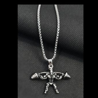 گردنبند بدنساز برجسته بهمراه زنجیر استیل