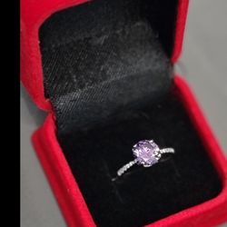 انگشتر نگین بنفش زنانه فری سایز