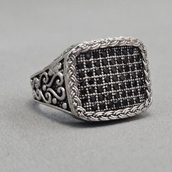 انگشتر مردانه طرح نقره ترک10998