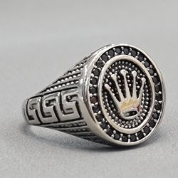 انگشتر مردانه رولکس طرح نقره ترک