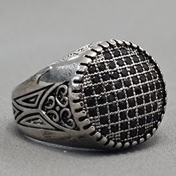 انگشتر مردانه طرح نقره ترک7887
