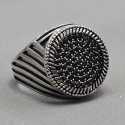 انگشتر مردانه طرح نقره ترک