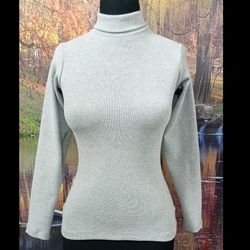 پلیور یقه اسکی طوسی زنانه