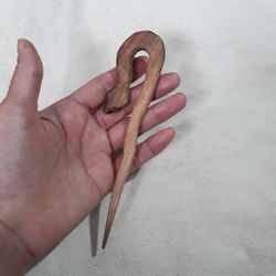 گیر مو چوبی طرح مار(چوب گردو)