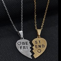 گردنبند ست ولنتاین دونفره استیل پازلی