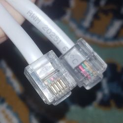 کابل تلفن بدون گیره 1.2 متری جنس عالی با ارسال