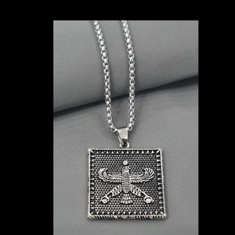 گردنبند شهباز برجسته دوطرفه