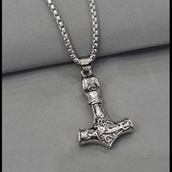 گردنبند پتک ثور استیل