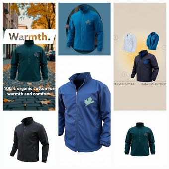 سویشرت پلار یقه ایستاده تمام زیپ