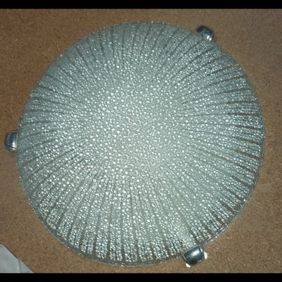 چراغ سقفی گرد فلز و شیشه