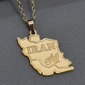 گردنبند نقشه ایران استیل10101