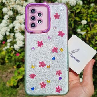 قاب گوشی رزینی با گل طبیعی و پیکسل کد 3