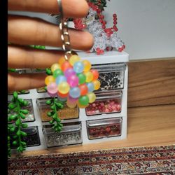 آویز کلید وکیف طرح توپک ومکعب