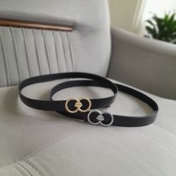 کمربند زنانه مدل سگک گره ای 2.5 سانت