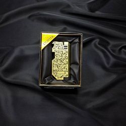 فندک فلزی سنگی چخماخی گازی طرح قلم کاری
